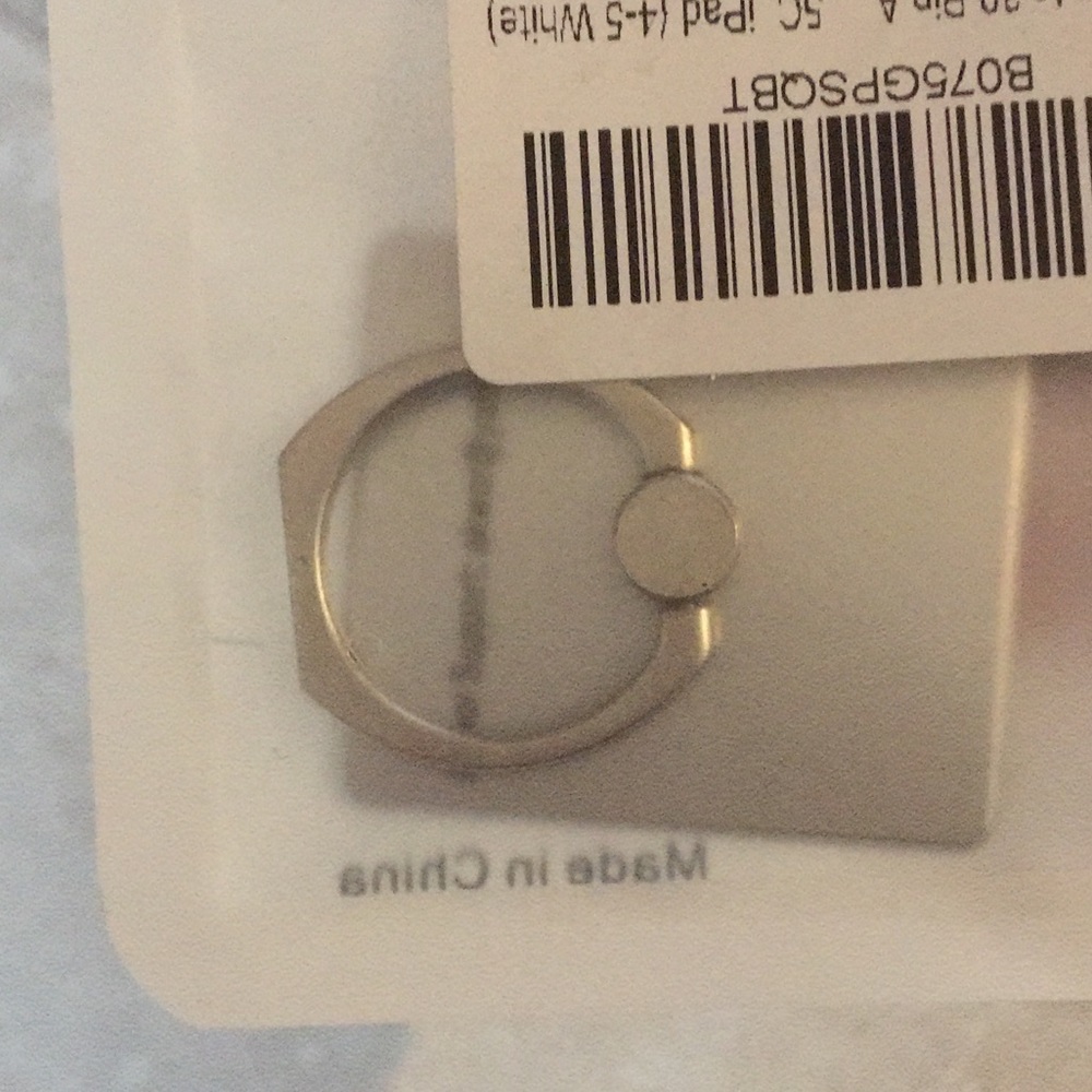 Phone holder ring silver pop socket stand